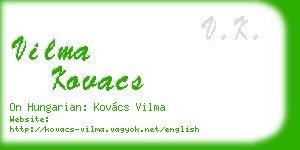 vilma kovacs business card