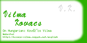 vilma kovacs business card